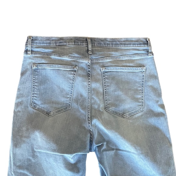 Banana Republic medium wash button fly raw hem high waist denim jean size 31 - Picture 6 of 11